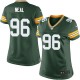 Women Nike Green Bay Packers &96 Mike Neal Elite Green Team Color NFL Jersey
