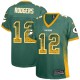 Women Nike Green Bay Packers &12 Aaron Rodgers Elite Green Drift Fashion NFL Jersey