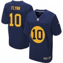 Men Nike Green Bay Packers &10 Matt Flynn Elite Navy Blue Alternate NFL Jersey