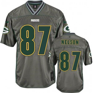 Packers de verte Bay jeunesse Nike # 87 Jordy Nelson élite gris Vapor NFL Maillot Magasin