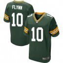 Men Nike Green Bay Packers &10 Matt Flynn Elite Green Team Color NFL Jersey