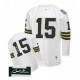 Mitchell and Ness Green Bay Packers &15 Bart Starr Authentic White Throwback Autographed NFL Jersey