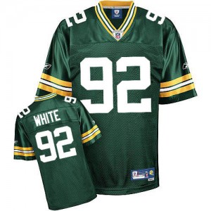 Couleur Throwback NFL maillot de l'équipe Packers de verte Bay de Reebok # 92 Reggie blanc vert Couleur Throwback NFL maillot de l'équipe Packers de verte Bay de Reebok # 92 Reggie blanc vert