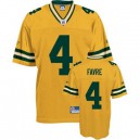 Reebok Green Bay Packers &4 Brett Favre Yellow Premier EQT Throwback NFL Jersey