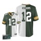 Men Nike Green Bay Packers &12 Aaron Rodgers Elite Team/Road Two Tone Autographed NFL Jersey