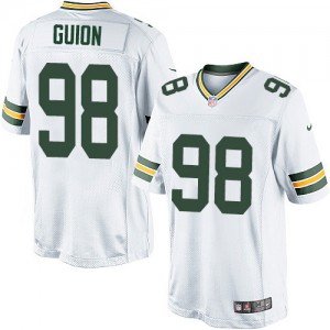 Packers de verte Bay jeunesse Nike # 98 Letroy Guion Élite blanc NFL Maillot Magasin