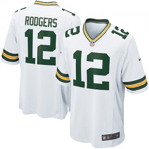 Packers de verte Bay jeunesse Nike # 12 Aaron Rodgers Élite blanc NFL Maillot Magasin
