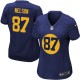 Women Nike Green Bay Packers &87 Jordy Nelson Elite Navy Blue Alternate NFL Jersey