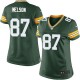 Women Nike Green Bay Packers &87 Jordy Nelson Elite Green Team Color NFL Jersey