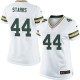 Women Nike Green Bay Packers &44 James Starks Elite White NFL Jersey