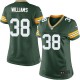 Women Nike Green Bay Packers &38 Tramon Williams Elite Green Team Color NFL Jersey