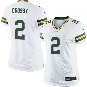 Femmes Nike Packers de verte Bay # 2 Mason Crosby Élite blanc NFL Maillot Magasin