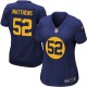 Women Nike Green Bay Packers &52 Clay Matthews Elite Navy Blue Alternate NFL Jersey