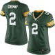 Women Nike Green Bay Packers &2 Mason Crosby Elite Green Team Color NFL Jersey