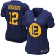 Women Nike Green Bay Packers &12 Aaron Rodgers Elite Navy Blue Alternate NFL Jersey