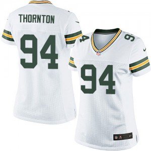 Femmes Nike Packers de verte Bay # 94 Khyri Thornton Élite blanc NFL Maillot Magasin