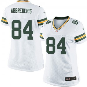 Femmes Nike Packers de verte Bay # 84 Jared Abbrederis Élite blanc NFL Maillot Magasin