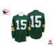 Mitchell and Ness Green Bay Packers &15 Bart Starr Authentic Green Throwback NFL Jersey