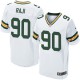 Men Nike Green Bay Packers &90 B.J. Raji Elite White NFL Jersey