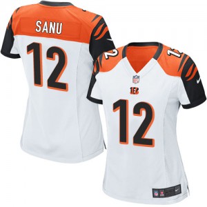 Femmes Nike Cincinnati Bengals # 12 Mohamed Sanu Élite blanc NFL Maillot Magasin