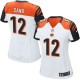 Women Nike Cincinnati Bengals &12 Mohamed Sanu Elite White NFL Jersey