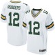 Men Nike Green Bay Packers &12 Aaron Rodgers Elite White NFL Jersey
