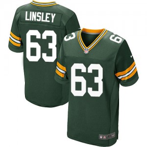 Hommes Nike Packers de verte Bay # 63 Corey Linsley Élite vert couleur NFL maillot de Team