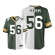 Men Nike Green Bay Packers &56 Julius Peppers Elite Team/Road Two Tone NFL Jersey