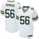 Men Nike Green Bay Packers &56 Julius Peppers Elite White NFL Jersey
