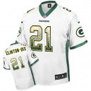Men Nike Green Bay Packers &21 Ha Ha Clinton-Dix Elite White Drift Fashion NFL Jersey