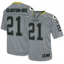 Men Nike Green Bay Packers &21 Ha Ha Clinton-Dix Elite Lights Out Grey NFL Jersey