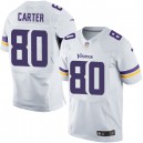 Men Nike Minnesota Vikings &80 Cris Carter Elite White NFL Jersey