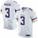 Men Nike Minnesota Vikings &3 Blair Walsh Elite White NFL Jersey