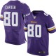 Men Nike Minnesota Vikings &80 Cris Carter Elite Purple Team Color NFL Jersey
