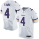 Men Nike Minnesota Vikings &4 Brett Favre Elite White NFL Jersey