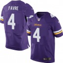 Men Nike Minnesota Vikings &4 Brett Favre Elite Purple Team Color NFL Jersey