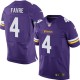 Hommes Nike Minnesota Vikings # 4 Brett Favre élite violet équipe NFL Maillot Magasin de couleur
