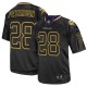 Hommes Nike Minnesota Vikings # 28 Adrian Peterson élite Lights Out noir NFL Maillot Magasin