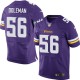 Hommes Nike Minnesota Vikings # 56 Chris Doleman élite violet équipe NFL Maillot Magasin de couleur