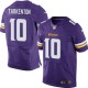 Men Nike Minnesota Vikings &10 Fran Tarkenton Elite Purple Team Color NFL Jersey