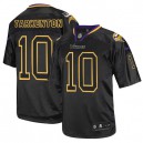 Men Nike Minnesota Vikings &10 Fran Tarkenton Elite Lights Out Black NFL Jersey