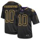 Hommes Nike Minnesota Vikings # 10 Fran Tarkenton élite Lights Out noir NFL Maillot Magasin