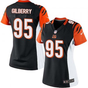 Femmes Nike Cincinnati Bengals # 95 Wallace Gilberry Élite Noir couleur NFL maillot de Team