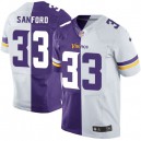 Men Nike Minnesota Vikings &33 Jamarca Sanford Elite Team/Road Two Tone NFL Jersey