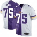 Men Nike Minnesota Vikings &75 Matt Kalil Elite Team/Road Two Tone NFL Jersey