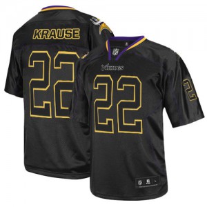 Hommes Nike Minnesota Vikings # 22 Paul Krause Élite Lights Out noir NFL Maillot Magasin