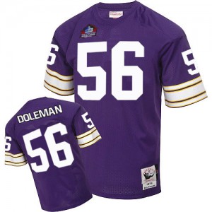 Mitchell et Ness Minnesota Vikings # 56 Chris Doleman Purple Hall of Fame 2012 Throwback authentique NFL maillot