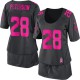 Women Nike Minnesota Vikings &28 Adrian Peterson Elite Dark Grey Breast Cancer Awareness NFL Jersey