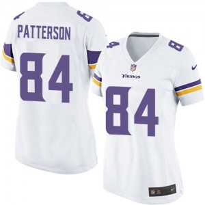 Femmes Nike Minnesota Vikings # 84 Cordarrelle Patterson Élite blanc NFL Maillot Magasin