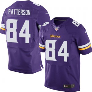 Hommes Nike Minnesota Vikings # 84 Cordarrelle Patterson élite violet équipe NFL Maillot Magasin de couleur